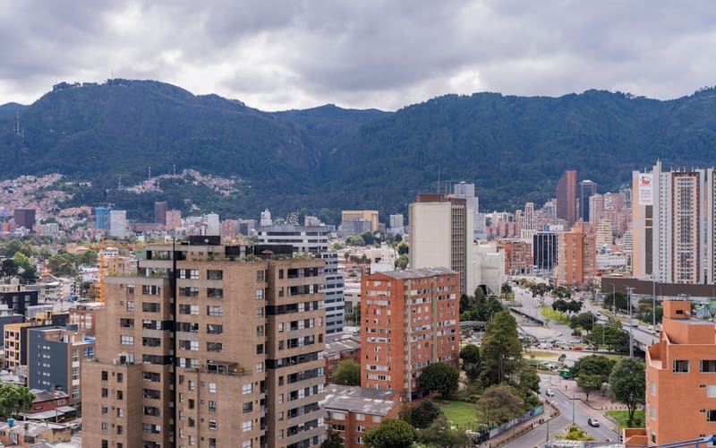 Bogotá, Colombia adult nightlife district at night
