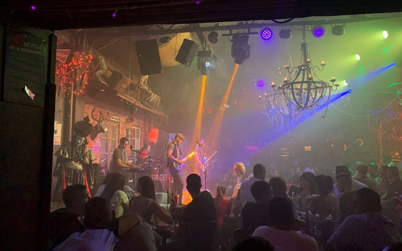 Cali, Colombia adult nightlife district at night